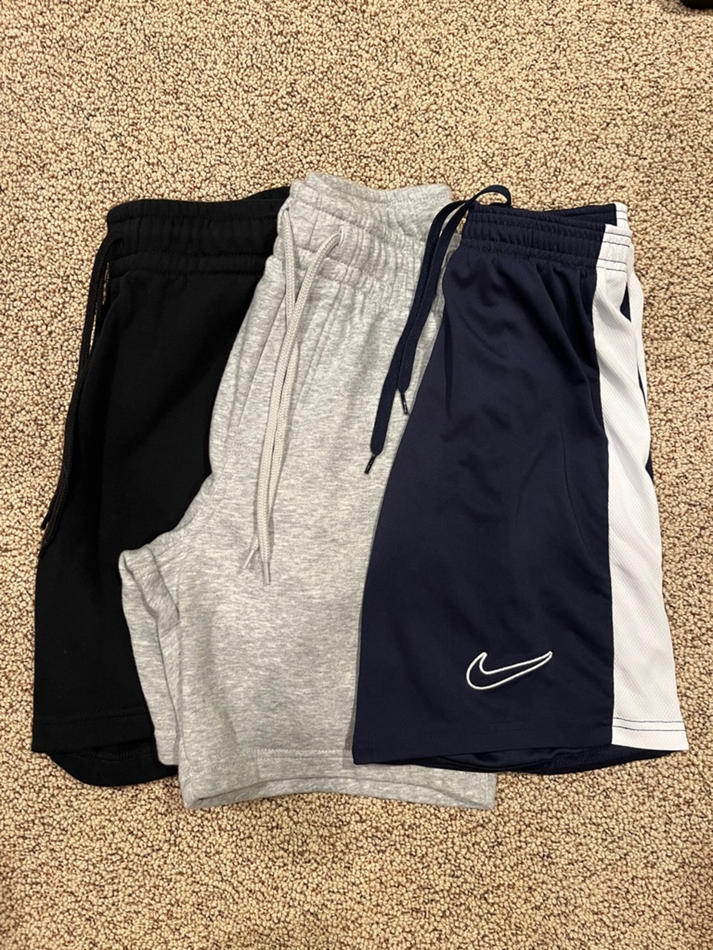 3-Pack Shorts - Black, Gray & Navy
